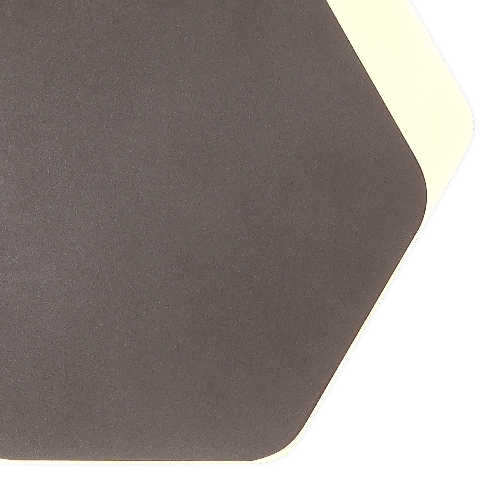 NLK04499 Modena Magnetic Base Wall Lamp LED 15/19cm Horizontal Hexagonal Right Offset Coffee/Acrylic Frosted Diffuser