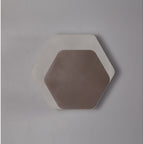 NLK04499 Modena Magnetic Base Wall Lamp LED 15/19cm Horizontal Hexagonal Right Offset Coffee/Acrylic Frosted Diffuser