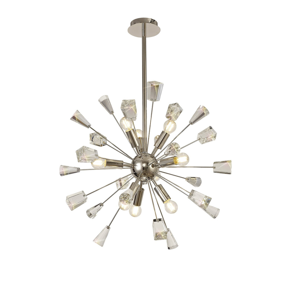 NL73929 Nellie Sputnik Pendant 9 Light Polished Nickel/Crystal