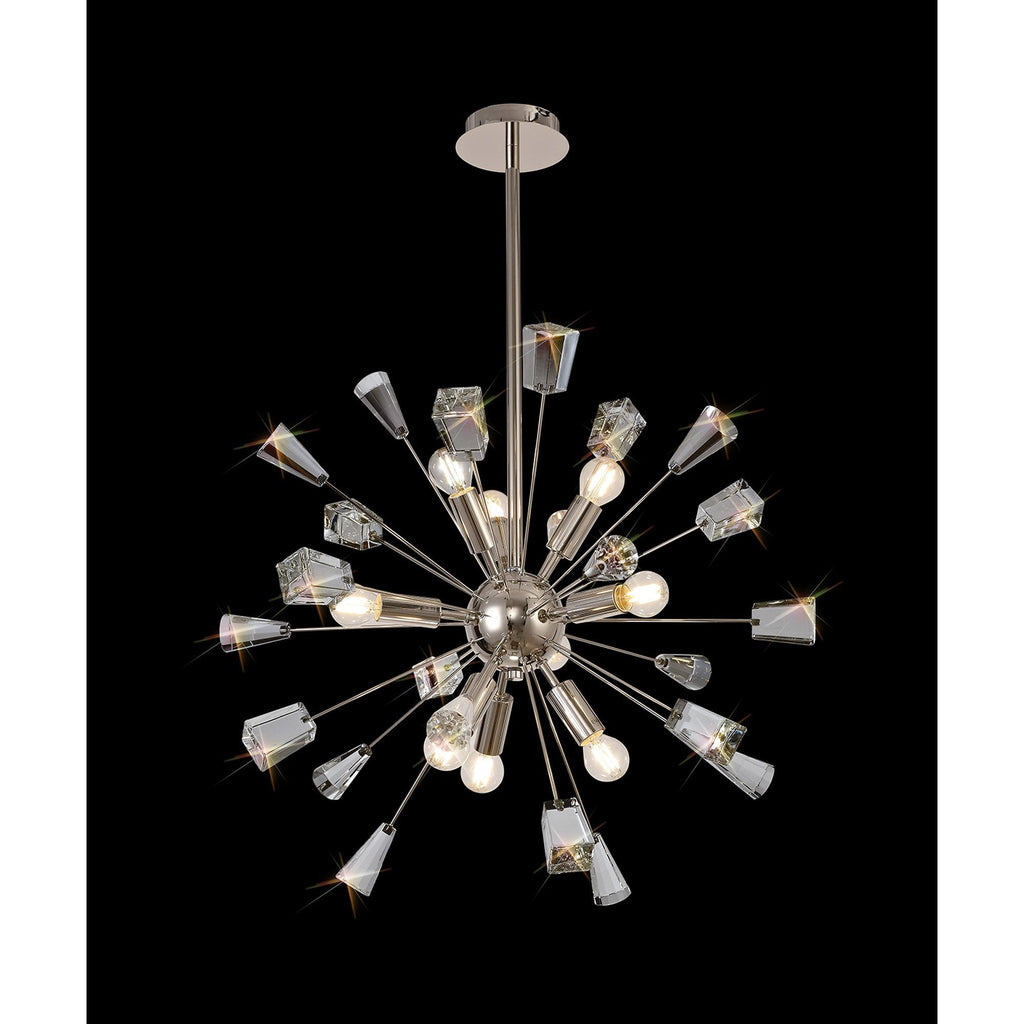 NL73929 Nellie Sputnik Pendant 9 Light Polished Nickel/Crystal