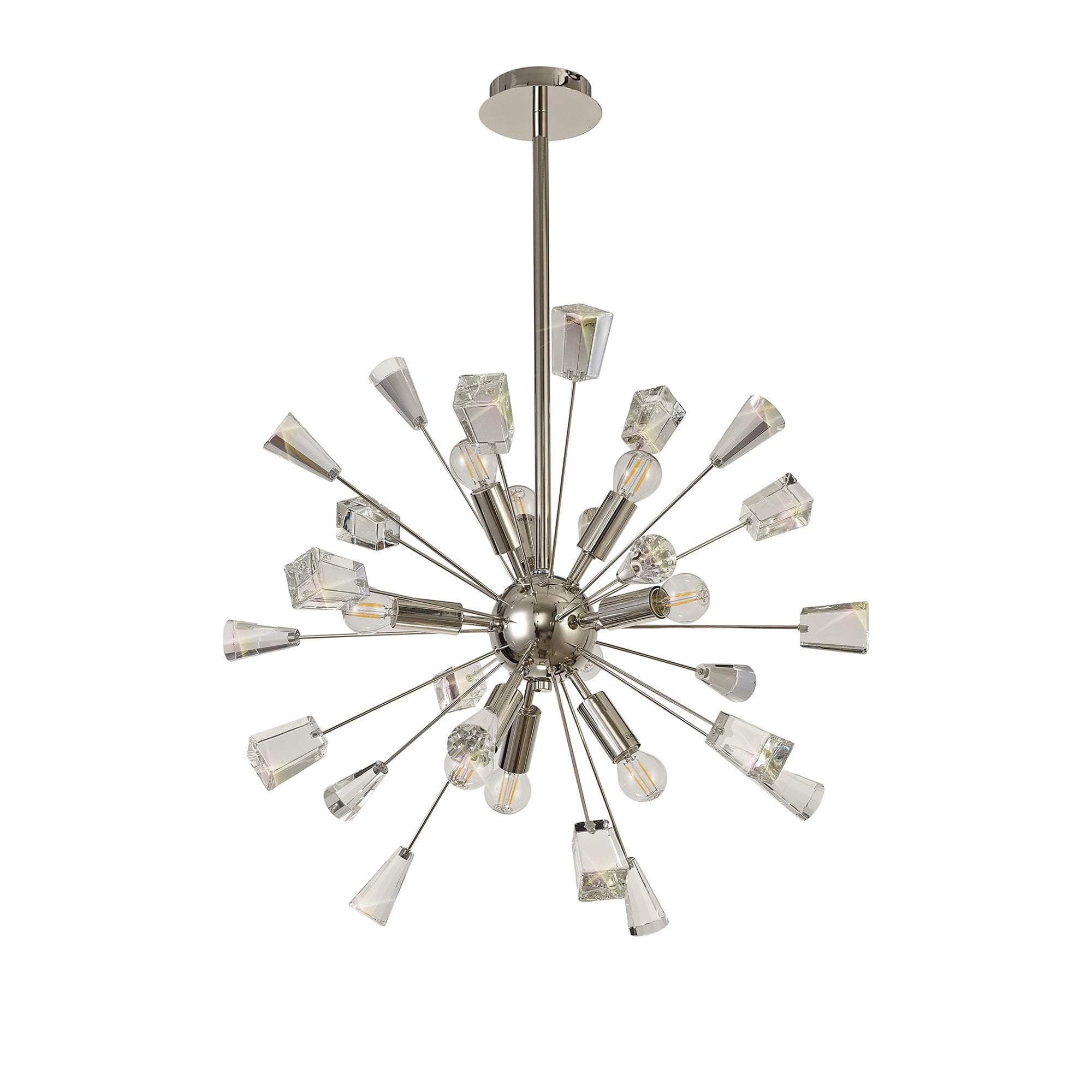 NL73929 Nellie Sputnik Pendant 9 Light Polished Nickel/Crystal