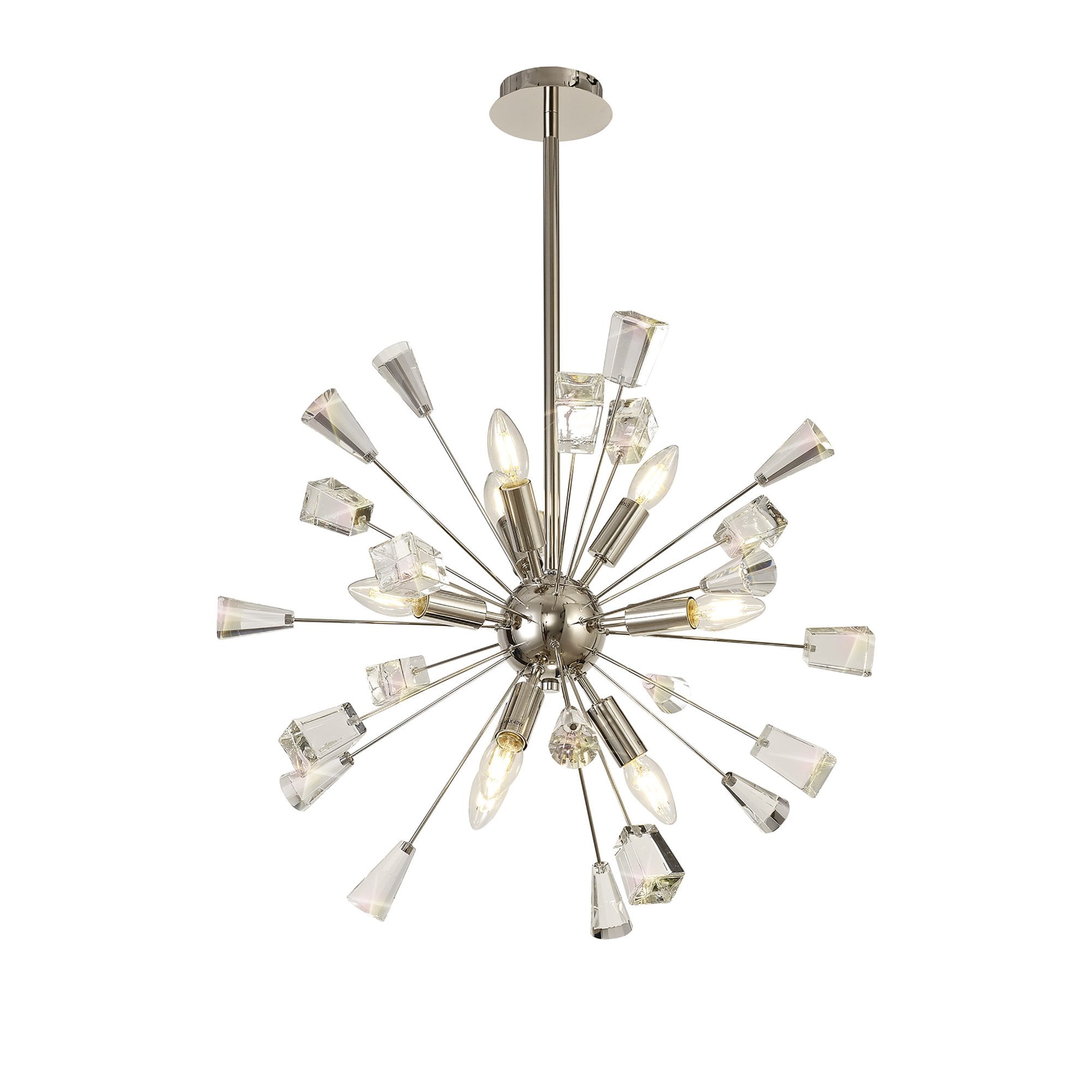 NL73929 Nellie Sputnik Pendant 9 Light Polished Nickel/Crystal