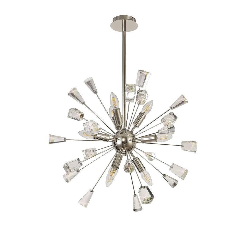 NL73929 Nellie Sputnik Pendant 9 Light Polished Nickel/Crystal