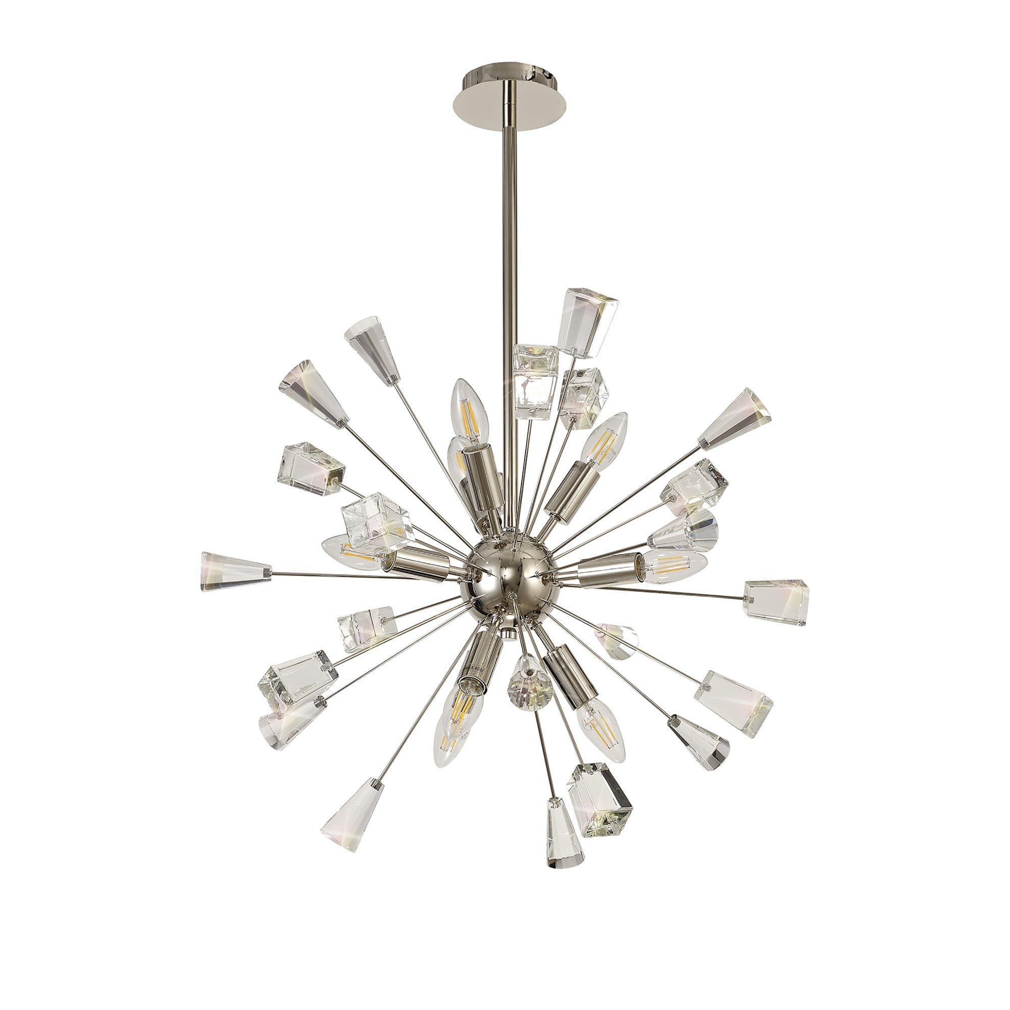 NL73929 Nellie Sputnik Pendant 9 Light Polished Nickel/Crystal
