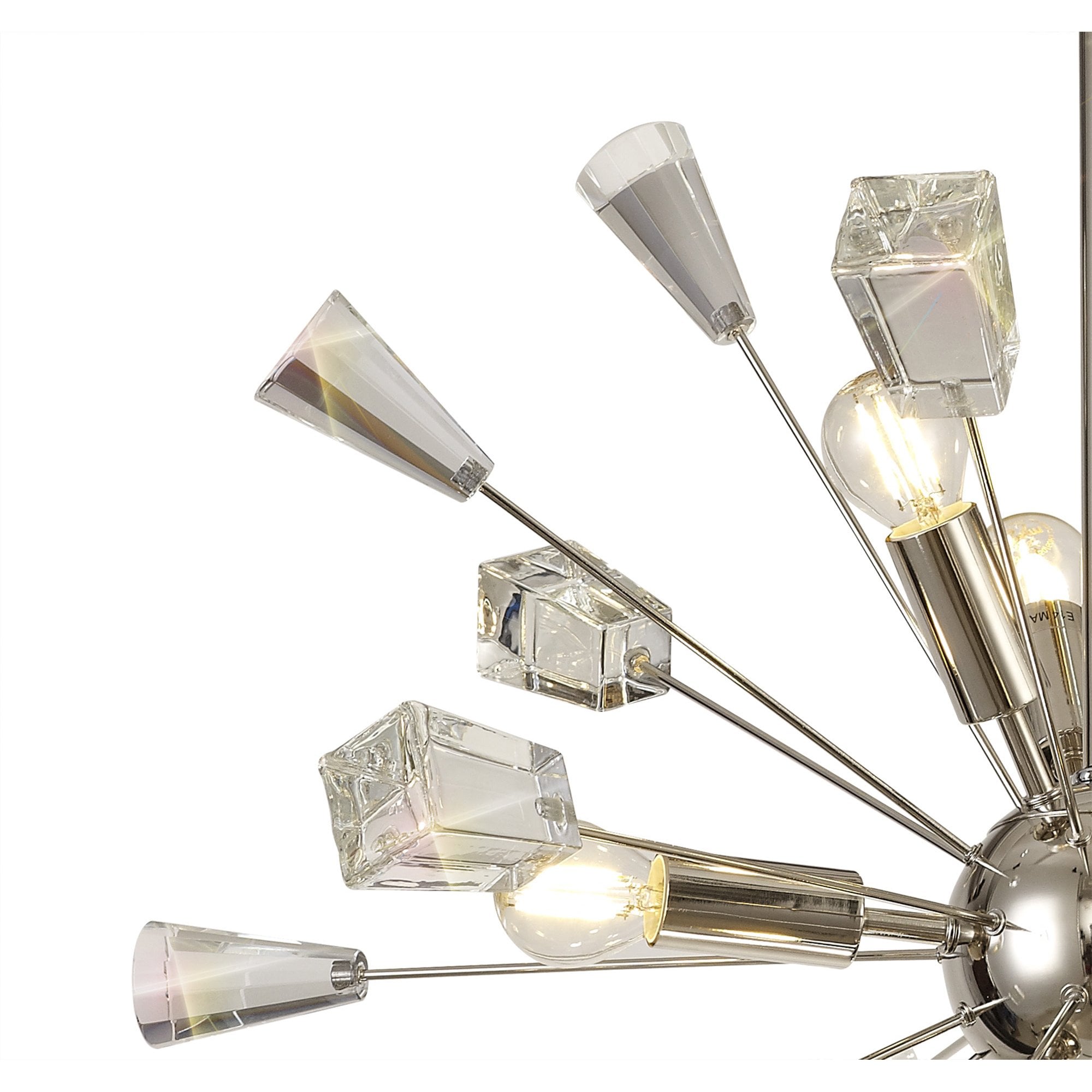 NL73929 Nellie Sputnik Pendant 9 Light Polished Nickel/Crystal