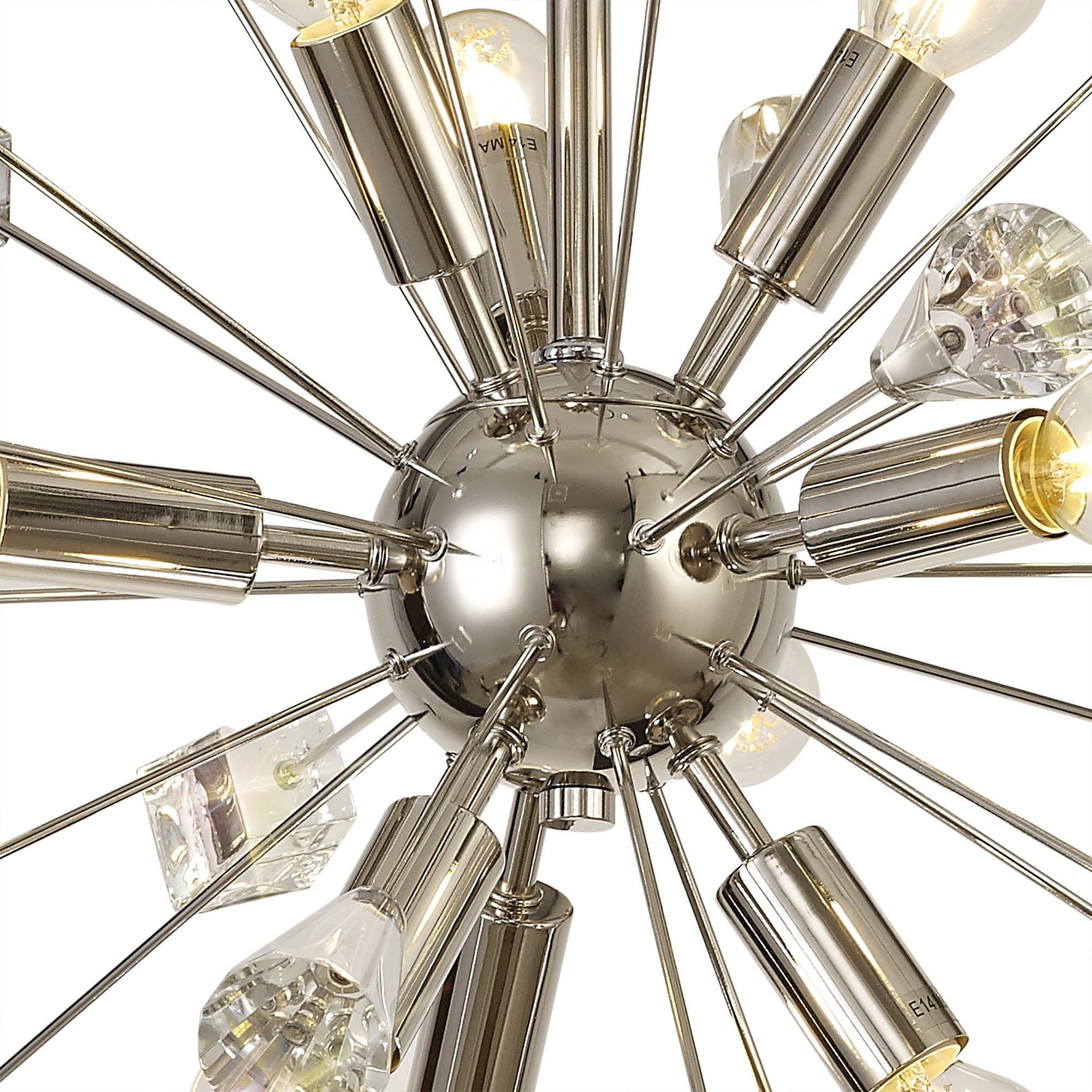 NL73929 Nellie Sputnik Pendant 9 Light Polished Nickel/Crystal