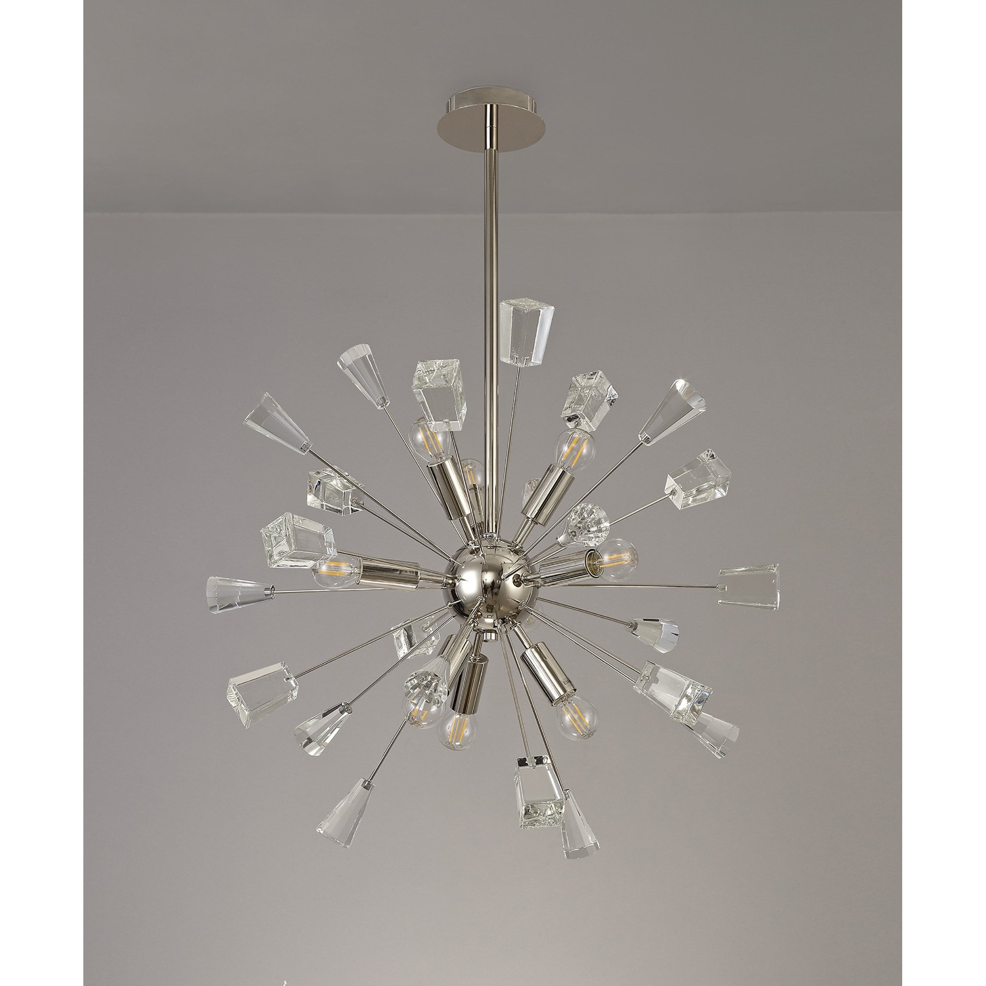NL73929 Nellie Sputnik Pendant 9 Light Polished Nickel/Crystal