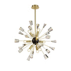 NL73939 Nellie Pendant Sputnik 9 Light Brushed Gold & Gloss Black/Crystal