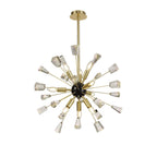 NL73939 Nellie Pendant Sputnik 9 Light Brushed Gold & Gloss Black/Crystal