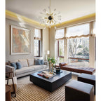NL80619 Nellie Ceiling Sputnik 6 Light Polished Nickel/Crystal