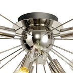 NL80619 Nellie Ceiling Sputnik 6 Light Polished Nickel/Crystal