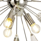 NL80619 Nellie Ceiling Sputnik 6 Light Polished Nickel/Crystal
