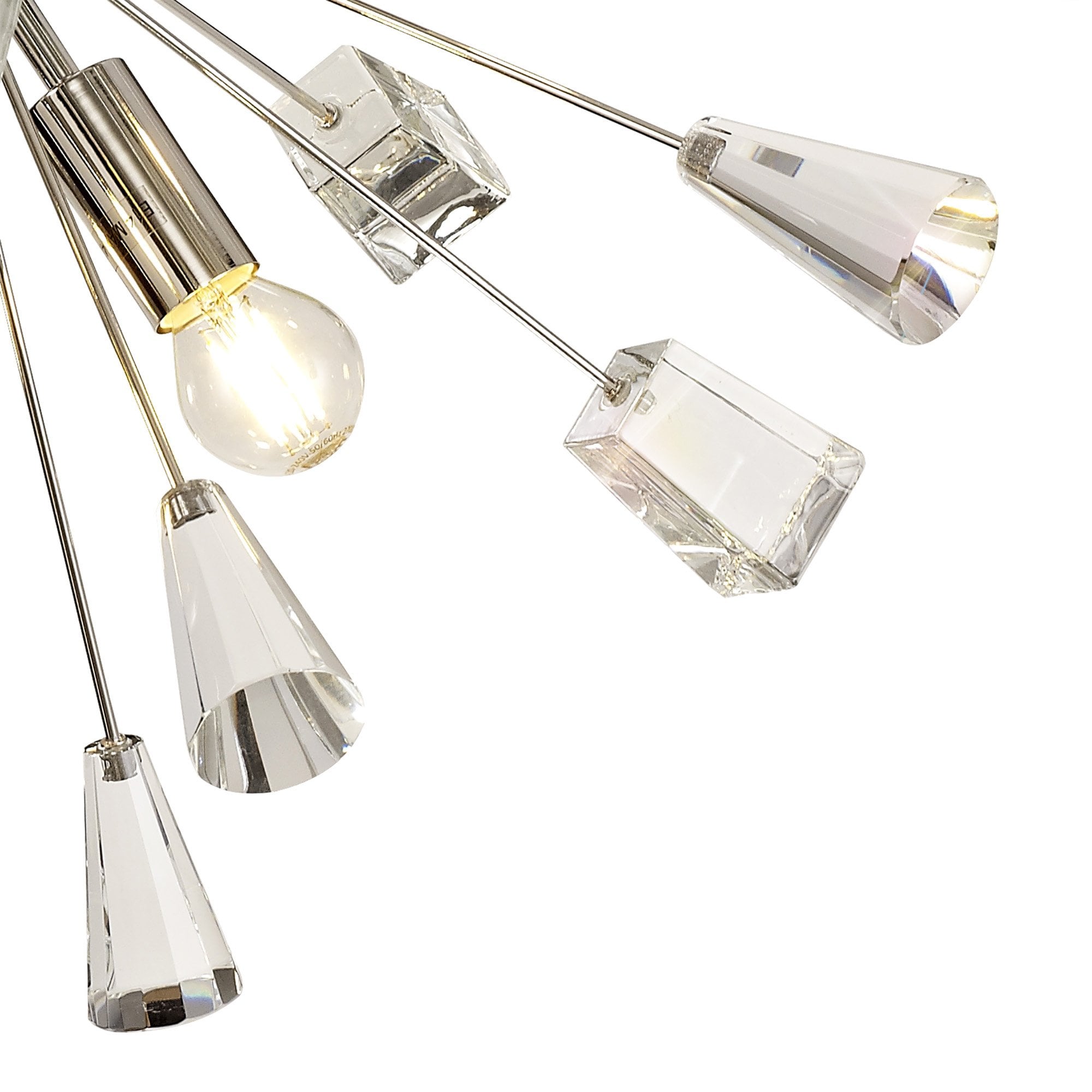 NL80619 Nellie Ceiling Sputnik 6 Light Polished Nickel/Crystal