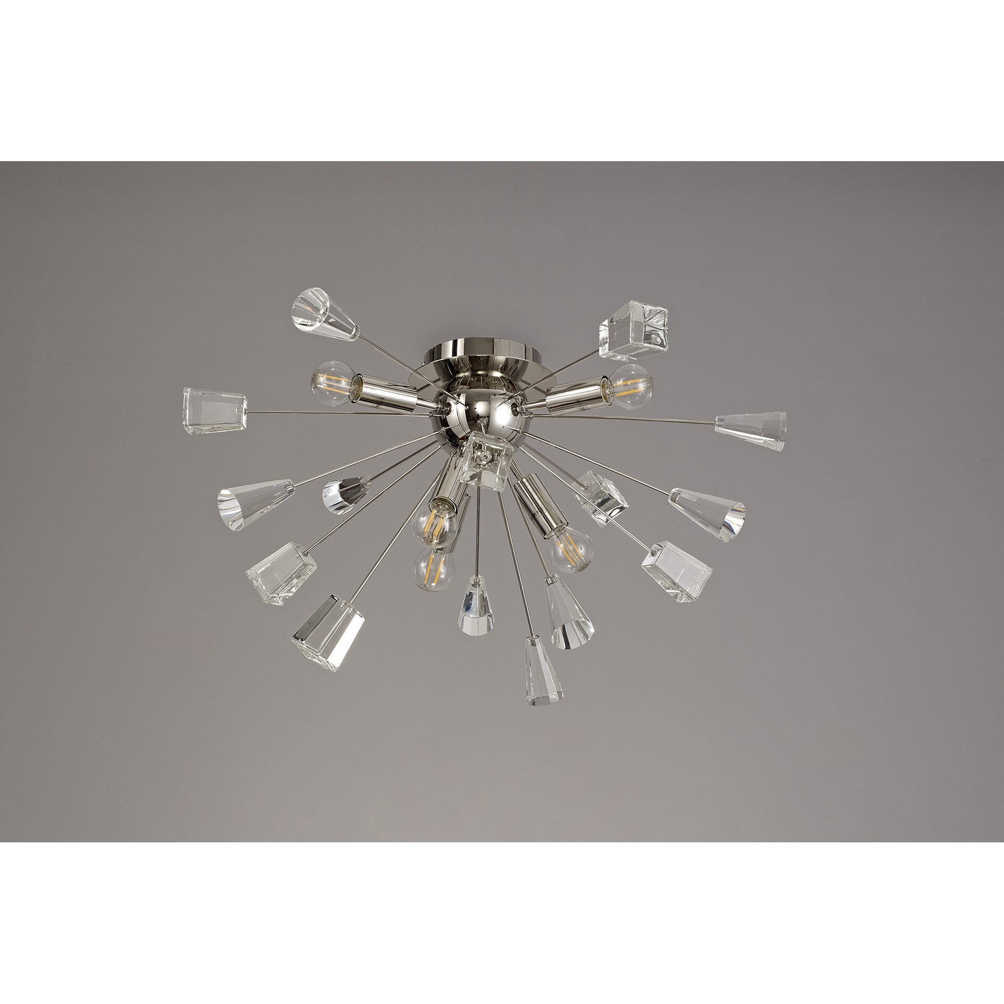 NL80619 Nellie Ceiling Sputnik 6 Light Polished Nickel/Crystal