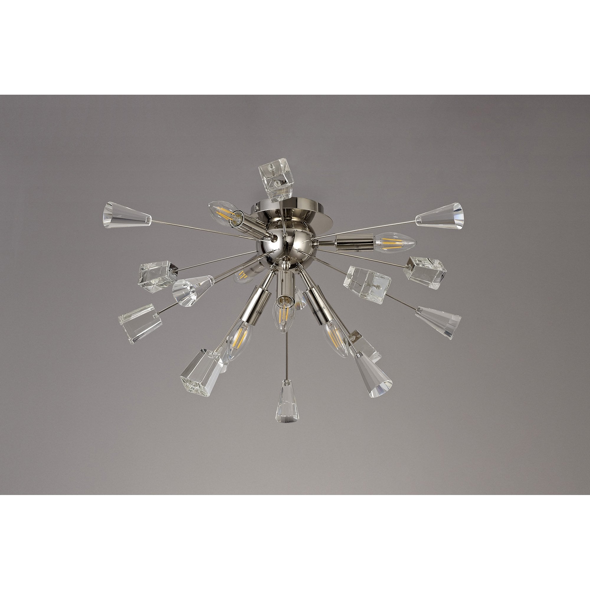 NL80619 Nellie Ceiling Sputnik 6 Light Polished Nickel/Crystal