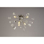 NL80619 Nellie Ceiling Sputnik 6 Light Polished Nickel/Crystal