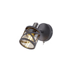 NL81119 Nivarna 1 Light Spot Light Matt Grey/Polished Chrome/Cognac
