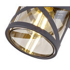 NL81119 Nivarna 1 Light Spot Light Matt Grey/Polished Chrome/Cognac