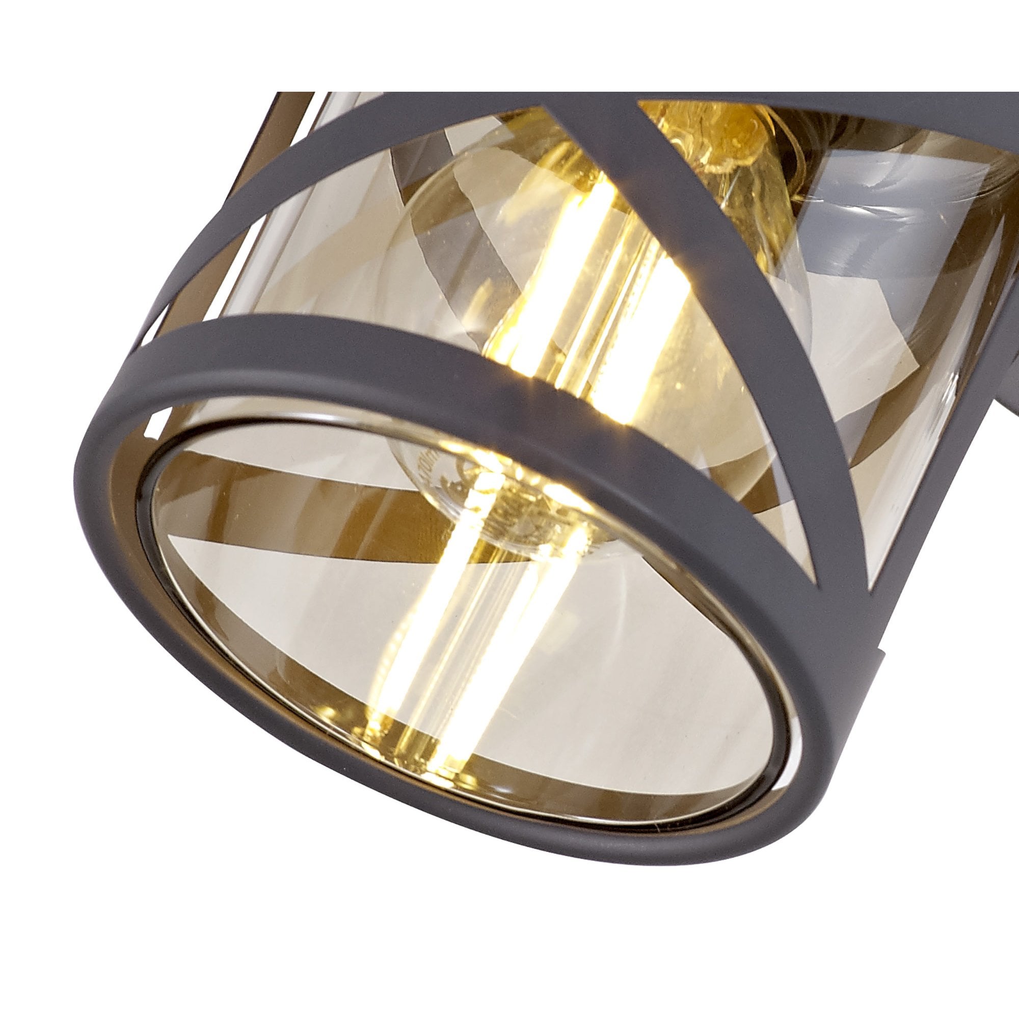 NL81119 Nivarna 1 Light Spot Light Matt Grey/Polished Chrome/Cognac