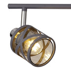 NL81139 Nivarna 4Bar  Light Spot Light Matt Grey/Polished Chrome/Cognac
