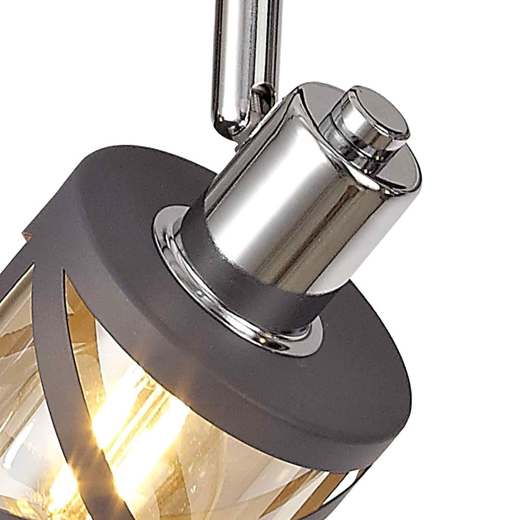 NL81139 Nivarna 4Bar  Light Spot Light Matt Grey/Polished Chrome/Cognac
