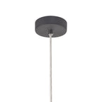 NL81149 Nivarna 1 Light Pendant Matt Grey/Polished Chrome/Cognac
