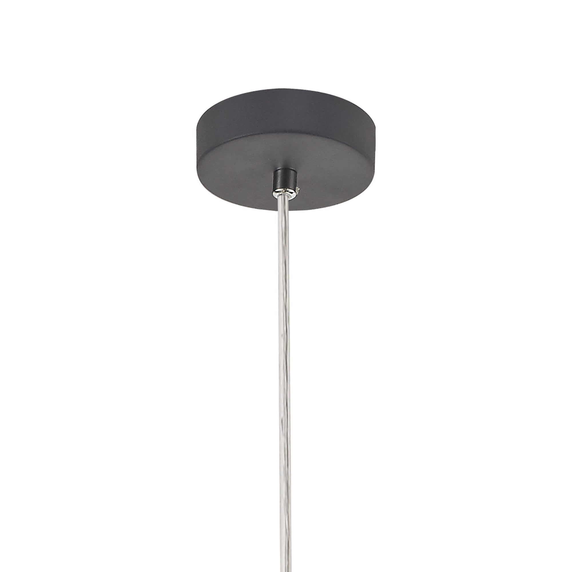 NL81149 Nivarna 1 Light Pendant Matt Grey/Polished Chrome/Cognac