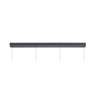 NL81159 Nivarna 4 Light Bar Linear Pendant Matt Grey/Polished Chrome/Cognac