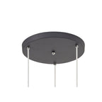 NL81169 Nivarna 3 Light Round Pendant Matt Grey/Polished Chrome/Cognac