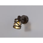 NL81439 Nivarna 1 Light Spot Light Oiled Bronze/Polished Chrome/Amber