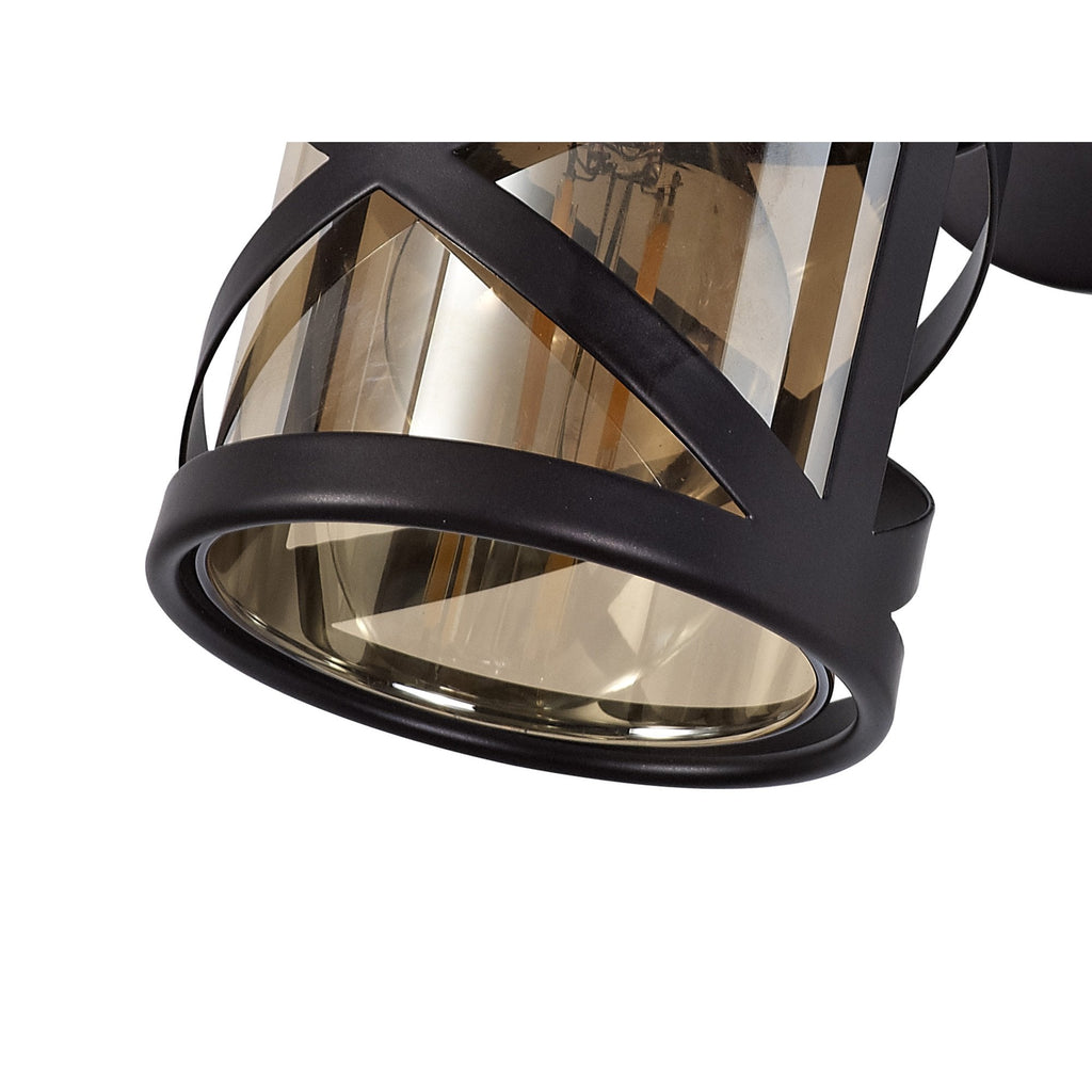 NL81439 Nivarna 1 Light Spot Light Oiled Bronze/Polished Chrome/Amber