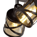 NL81449 Nivarna 3 Light Round Spot Light Oiled Bronze/Polished Chrome/Amber