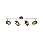 NL81459 Nivarna 4 Light Bar Spot Light Oiled Bronze/Polished Chrome/Amber