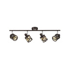 NL81459 Nivarna 4 Light Bar Spot Light Oiled Bronze/Polished Chrome/Amber