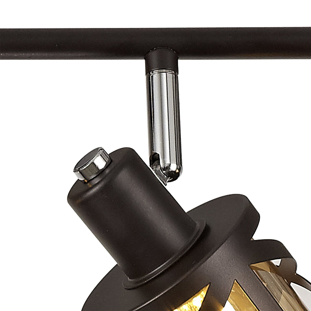 NL81459 Nivarna 4 Light Bar Spot Light Oiled Bronze/Polished Chrome/Amber
