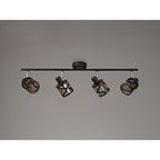 NL81459 Nivarna 4 Light Bar Spot Light Oiled Bronze/Polished Chrome/Amber