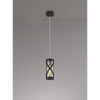 NL81469 Nivarna 1 Light Pendant Oiled Bronze/Polished Chrome/Amber