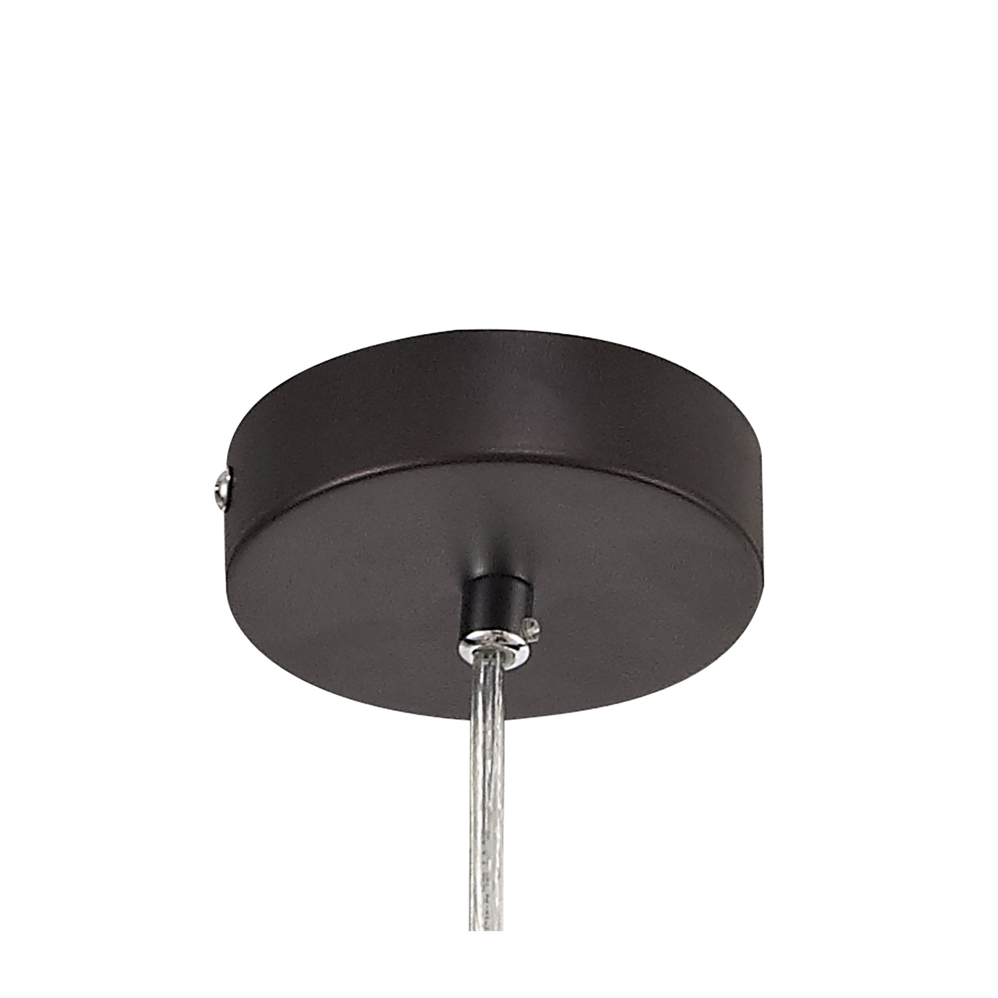 NL81469 Nivarna 1 Light Pendant Oiled Bronze/Polished Chrome/Amber