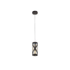NL81469 Nivarna 1 Light Pendant Oiled Bronze/Polished Chrome/Amber