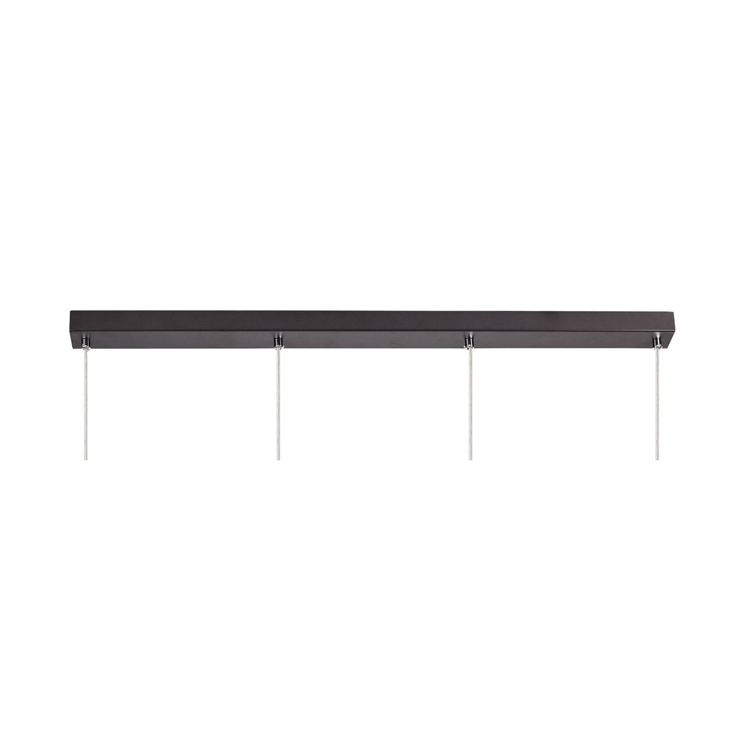 NL81479 Nivarna 4 Light Bar Linear Pendant Oiled Bronze/Polished Chrome/Amber