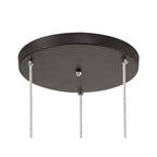 NL81489 Nivarna 3 Light Round Pendant Oiled Bronze/Polished Chrome/Amber