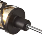 NL81499 Nivarna 4 Light Adjustable Pendant Oiled Bronze/Polished Chrome/Amber