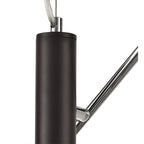 NL81499 Nivarna 4 Light Adjustable Pendant Oiled Bronze/Polished Chrome/Amber