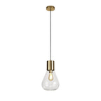 NL81339 Olivia Narrow Pendant 1 Light Ancient Brass/Clear Glass