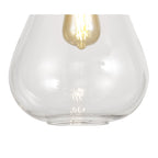 NL81339 Olivia Narrow Pendant 1 Light Ancient Brass/Clear Glass