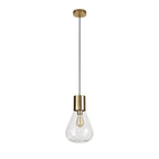 NL81339 Olivia Narrow Pendant 1 Light Ancient Brass/Clear Glass