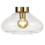 NL81349 Olivia Wide Pendant 1 Light Ancient Brass/Clear Glass