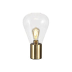 NL81359 Olivia Narrow Table Lamp 1 Light Ancient Brass/Clear Glass