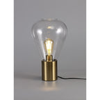 NL81359 Olivia Narrow Table Lamp 1 Light Ancient Brass/Clear Glass
