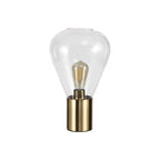NL81359 Olivia Narrow Table Lamp 1 Light Ancient Brass/Clear Glass